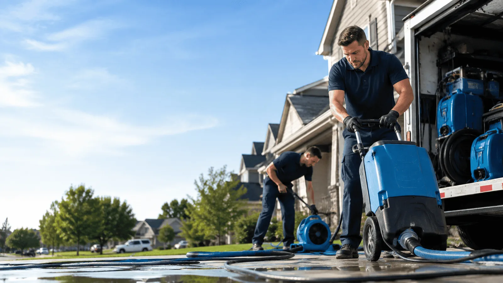 Basement Flooding being performed in Oakesdale, WA